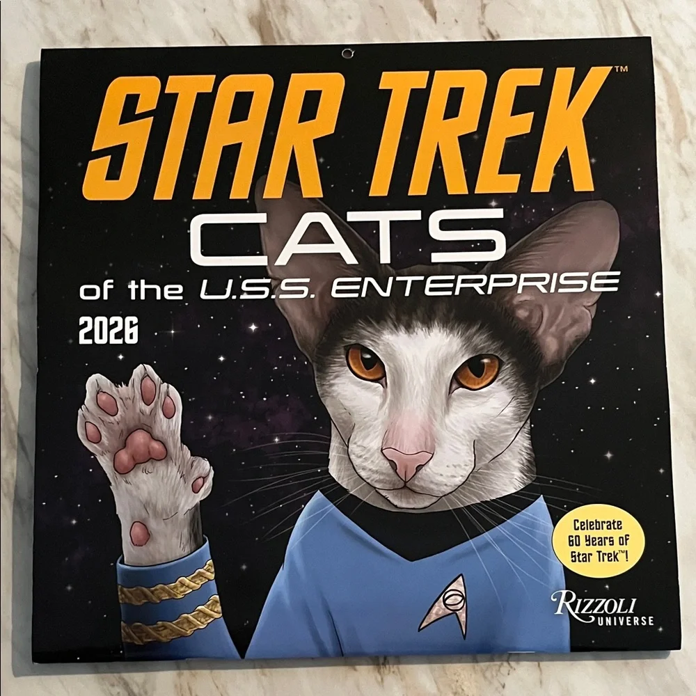 Star Trek Cats 2026 Wall Calendar